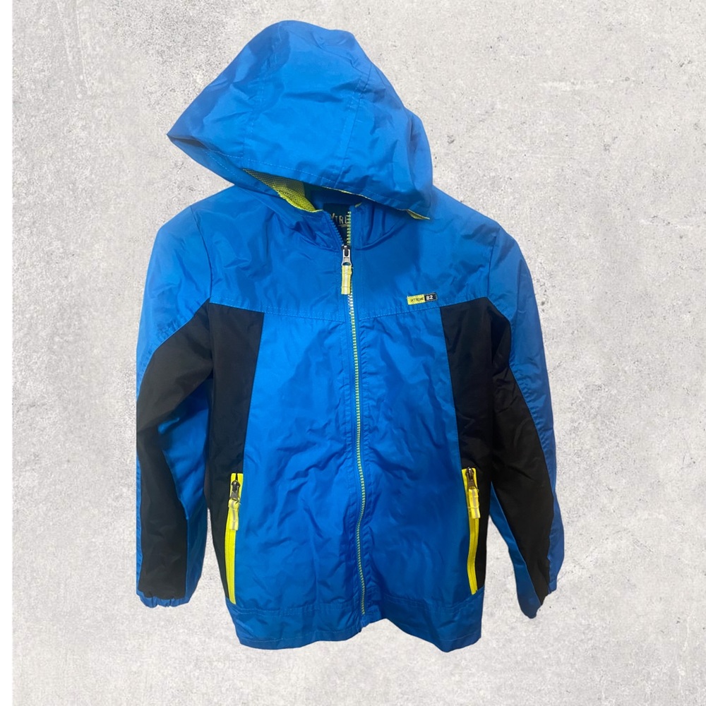 I Xtreme Boys Blue & Green Hooded Zip up Jacket size 10-12